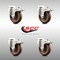 Service Caster 4 Inch 316SS High Temp Glass Filled Nylon Bolt Hole Caster Set with Lock Brake SCC-SS316BHTTL20S414-GFNSHT-4 - alternate 2